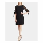 Ralph Lauren AJ1017 Georgette-sleeve Jewel Neck Above Knee Evening Shift Dress 8. Fixed Price $77.00.