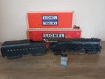 Vtg Lionel Gauge Steam Turbine Locomotive No 681 & 2671W Tender Whistle Boxs. Fixed Price $159.99.