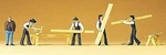 Preiser People Working Carpenters (5) - Model Railroad Figures Ho Scale. Fixed Price $33.17.