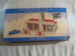 Vintage Plasticville Gas Station Kit #GO-3 Complete Original Box. Fixed Price $16.00.