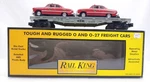 Mth Trains Rail King 30-7623 Auto Transport Flatcar W/ Ertl Fire Cars C-8 Ln. Fixed Price $24.99.