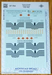 Microscale Decal #87-764 T&p Diesels- Hood Units Blue Gray Orange Bla. Fixed Price $7.50.