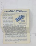 Lionel 145-56X Instruction Sheet 7/59. Fixed Price $5.00.