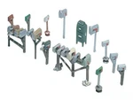 Woodland Scenics D206 Ho Assorted Mix Mailboxes Train Scenery - New. Fixed Price $18.55.