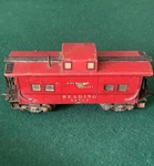Vintage Marx Toys Reading 92812 Caboose, Lines, Red, Tin Litho, Gauge. Fixed Price $8.00.