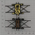 Overland 1055-2 Prr Class P5A Brass Pantograph W/ Copper Top Contact (bag Of 2). Fixed Price $70.00.