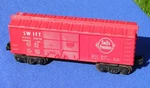 Post-war Lionel 6050 Swift Boxcar Bank Ex 1963. Fixed Price $7.00.