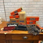 Lionel 1503WS Train Outfit O-27 W/ 2055 Loco, Tender Cars, Set Box Unte. Fixed Price $145.00.