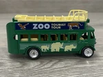 Green Golden Wheels Zoo Tourist Die-cast Bus Scale. Fixed Price $10.00.