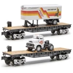 Gauge Flat Cars - Chicago & North Western W/1956 Menards Truck New Item. Fixed Price $47.99.