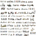 Hand-painted Scale Figures Sets Woodland Scenics. Fixed Price $18.16.