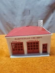Scale Plasticville Fire Department Nice Condition (O3851). Fixed Price $9.95.