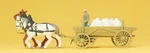 Preiser 30470 Scale Horse-drawn Wagon Cargo W/horses. Fixed Price $41.99.