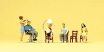 Preiser 10569 Ho Dresser & Customers Figures With Chairs (set Of 5). Fixed Price $35.11.