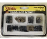 Ho 1/87 Scale Woodland Scenics Accents #A1854 Assorted Skids - 15 Pcs.. Fixed Price $19.99.
