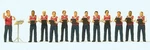 Male Choir (11) And Conductor Exclusive Ho/oo Figure Set Preiser 10599. Fixed Price $56.03.