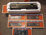 Lionel 6-8687 Jersey Central Fairbanks Morse Diesel & 4 Box Cars Caboose Nib. Fixed Price $345.00.