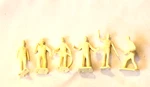 1950S Marx Plastic Workers Littletown Train Play Set 6 Vintage Figures. Fixed Price $7.96.