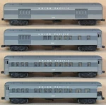 Early Williams Union Pacific 4-CAR Madison Passenger Set O-gauge. Fixed Price $99.99.