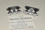 Ho Scale Passenger Car Trucks Sprung Metal Micro-motive 201 4-WHEEL Lightweight. Fixed Price $12.00.