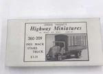 Jordan Products 360-209 Ho Highway Miniatures 1923 Mack Stake Truck Kit. Fixed Price $22.99.
