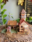 Vintage Faller 1712 Scale Restaurant Hotel Tower Kit Made West Germany. Fixed Price $44.99.