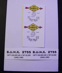 Lionel Aluminum Sunoco S.u.n.x. 2755 Tank Car Black Water Decal Per Set Look!. Fixed Price $9.00.