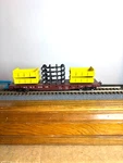 Athearn #???? A,t.s.f. 40' Flat Car #62879 W/kadees, Metal Whls & Load 1:87. Fixed Price $18.99.