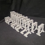 Lot Of 21 Lionel Train Graduated Trestle Cat No. 110 Light Gray. Fixed Price $25.00.