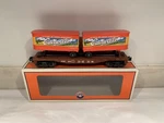 Lionel Chicago Great Western Piggyback Flatcar Edelweiss Beer Trailers 6-58223. Fixed Price $89.99.