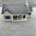 Plasticville #1808 Gray Blue New England House O-O27 Tr. Fixed Price $24.99.