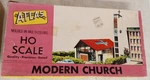 Atlas Ho Modern Church Building Kit Mid Century 1970S 758-298 Complete W Box. Fixed Price $19.99.