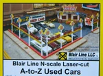 Blair Line N-scale A-to-z Used Cars Laser Cut Balsa Model Kit #097 (as-is, Read). Fixed Price $39.95.