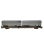 Walthers Ho Scale Train Ttx 89' Flatcar With 2 Piggyback Trailers. Fixed Price $34.92.