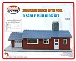 Suburban Ranch House With Swimming Pool Kit 'n' Scale Model Power New 1588. Fixed Price $28.24.