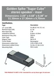 Golden Spike Hobbies Sugar Cube Twin Speaker Maxi 8 Ohm GS15112H203. Fixed Price $19.79.