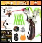 High-precision Stainless Steel Slingshot Set Flat Leather, Hunting Accessory. Fixed Price $45.99.