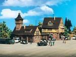 43755 / Vollmer Ho Kit Of Police Station With Main Building + Vehicle Depot. Fixed Price $69.99.