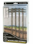 Woodland Scenics New 2025 Scale Wired Poles With Double Crossbar US2281. Fixed Price $25.40.