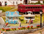 140442 Faller Ho Kit Of Two Mobile Sales Units - New. Fixed Price $24.99.