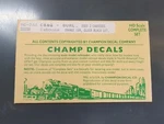 Vintage Champ Decals HC-233 Cb&q Burlington Caboose Orange Car Older Letering Ho. Fixed Price $12.89.