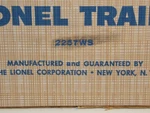 Lionel 2257WS 665 Hudson Freight Set Box Only, Complete, Original. Fixed Price $225.00.