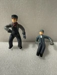 2-BACHMANN Big Haulers Posable Fireman & Sitting Engineerfigures Lot G-scale. Fixed Price $12.50.
