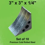 Steel Gussets, Weld On 3 1/4 -set Of 10 Metal Superior Strength, Kit. Fixed Price $41.99.