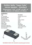Golden Spike Hobbies Sugar Cube Twin Speaker Standard 8 Ohm GS15112H202. Fixed Price $19.79.