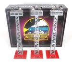 Mth 10-4013 92 Floodlight Tower Set, Red Base & Silver Gauge (h). Fixed Price $175.00.