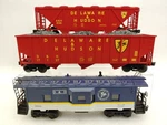 Lionel Trains Delaware Hudson D&h 3955 Caboose, 6124 Hopper 17127. Fixed Price $29.99.