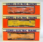 Lionel 6-17898 Art, 19535 Erie & 52135 Santa Old Style Wood Reefers New. Fixed Price $45.00.