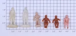 Acme 0707-1433 Gauge Workers Figure Assortment (bag Of 6). Fixed Price $6.00.