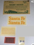Champ Decal Santa Fe/atsf Hood Diesel Blue W/large Yellow Letters #EH-107. Fixed Price $6.00.